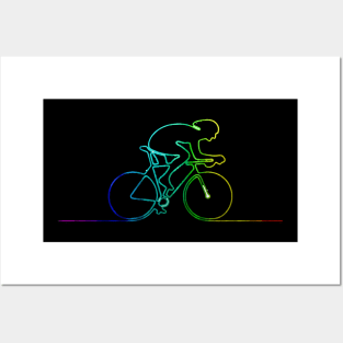 Cycling Rainbow Rider Posters and Art